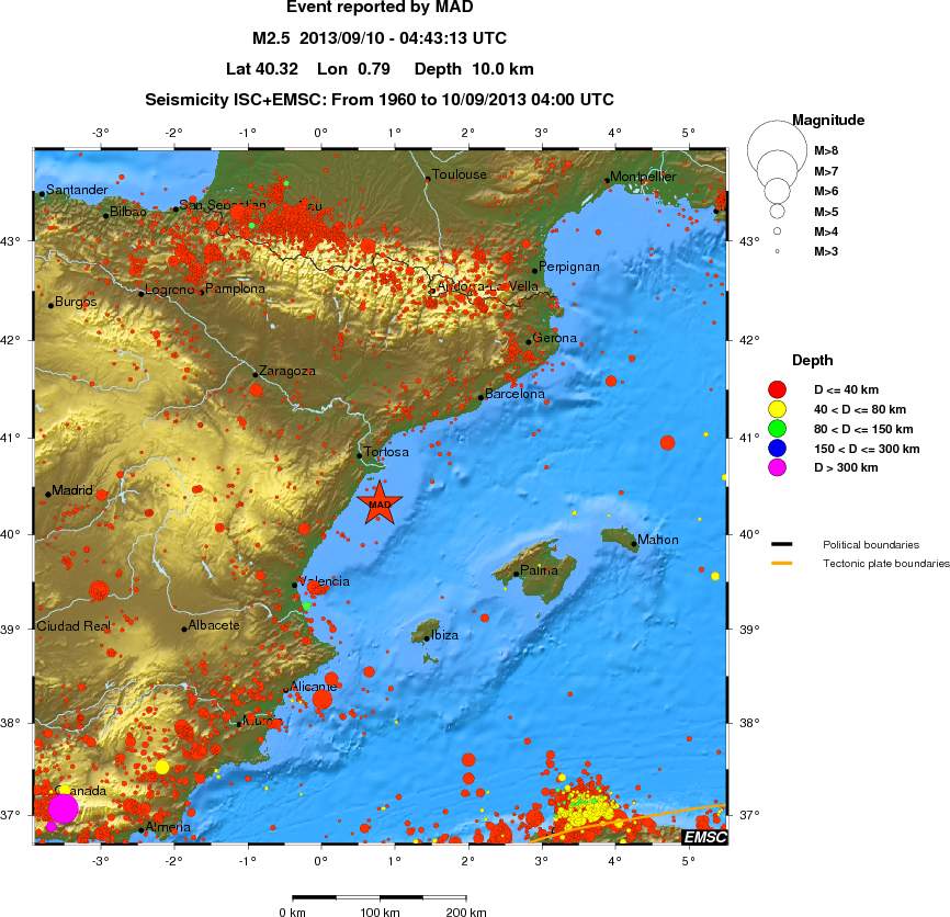 regional historical seismicity