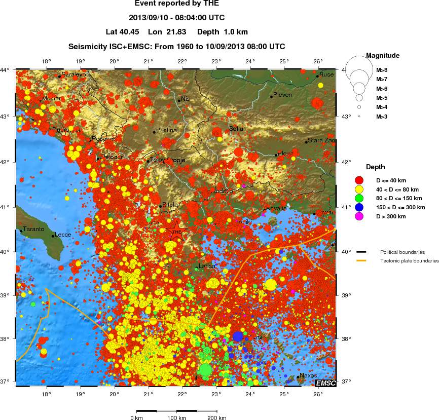 regional historical seismicity