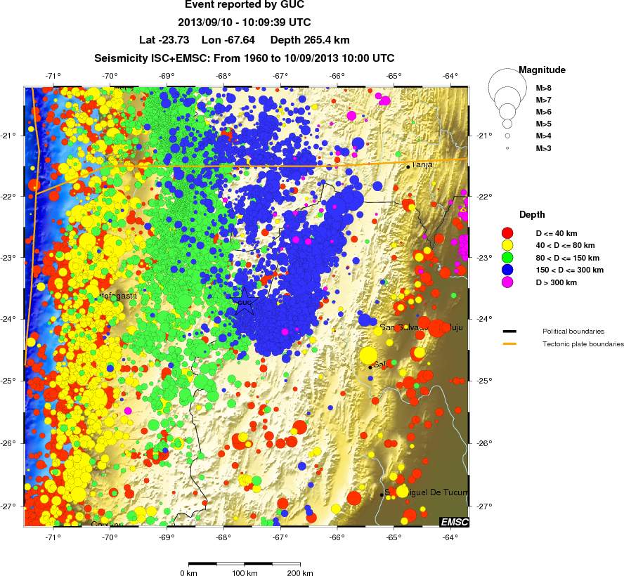 regional historical seismicity