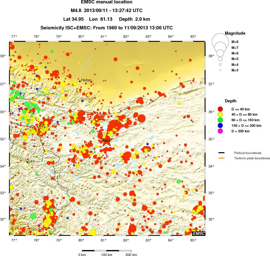 regional historical seismicity