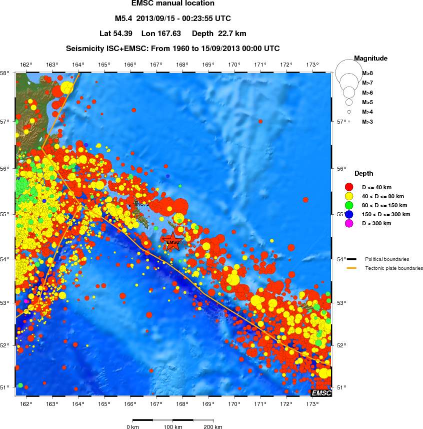 regional historical seismicity