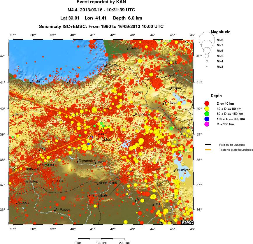 regional historical seismicity