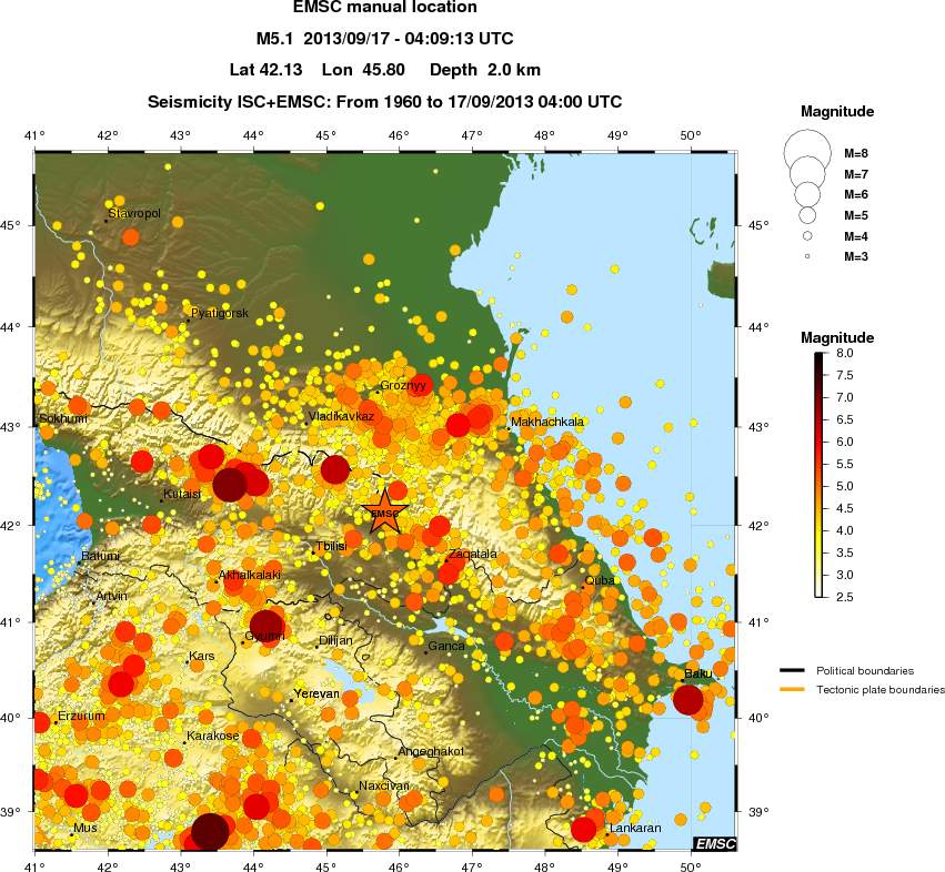 regional magnitude historical seismicity
