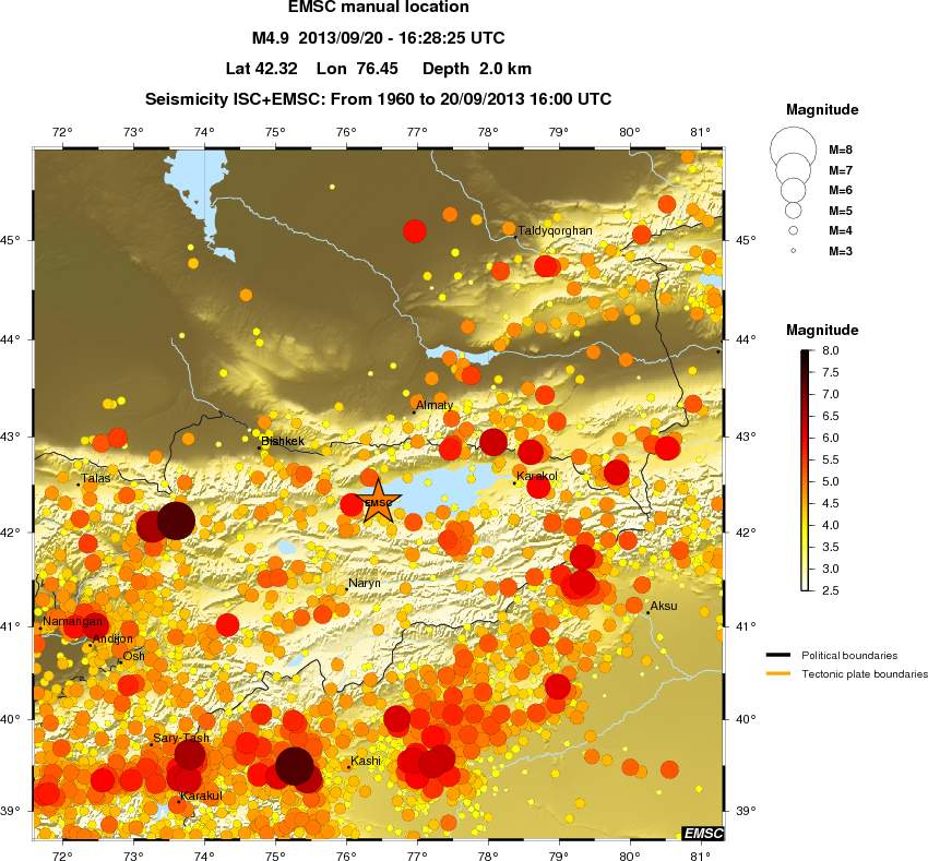 regional magnitude historical seismicity