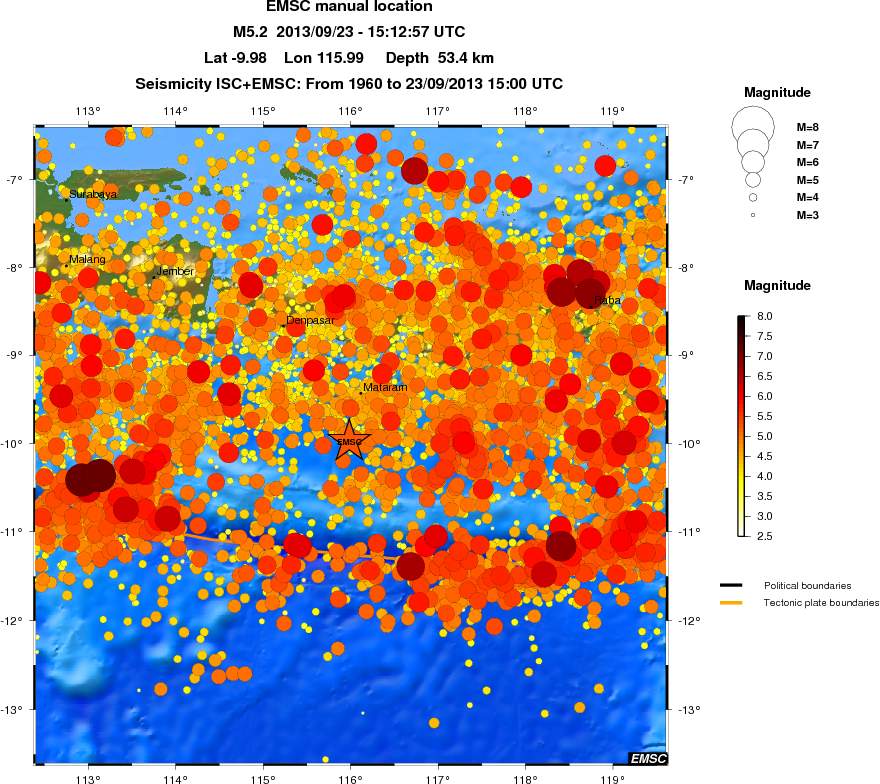 regional magnitude historical seismicity