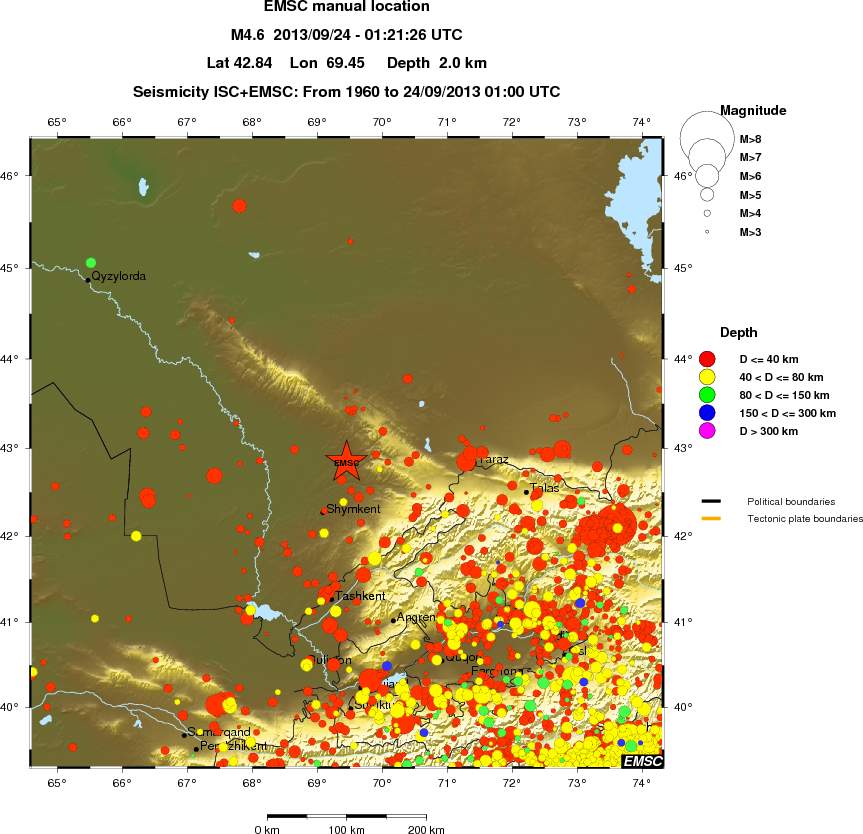 regional historical seismicity