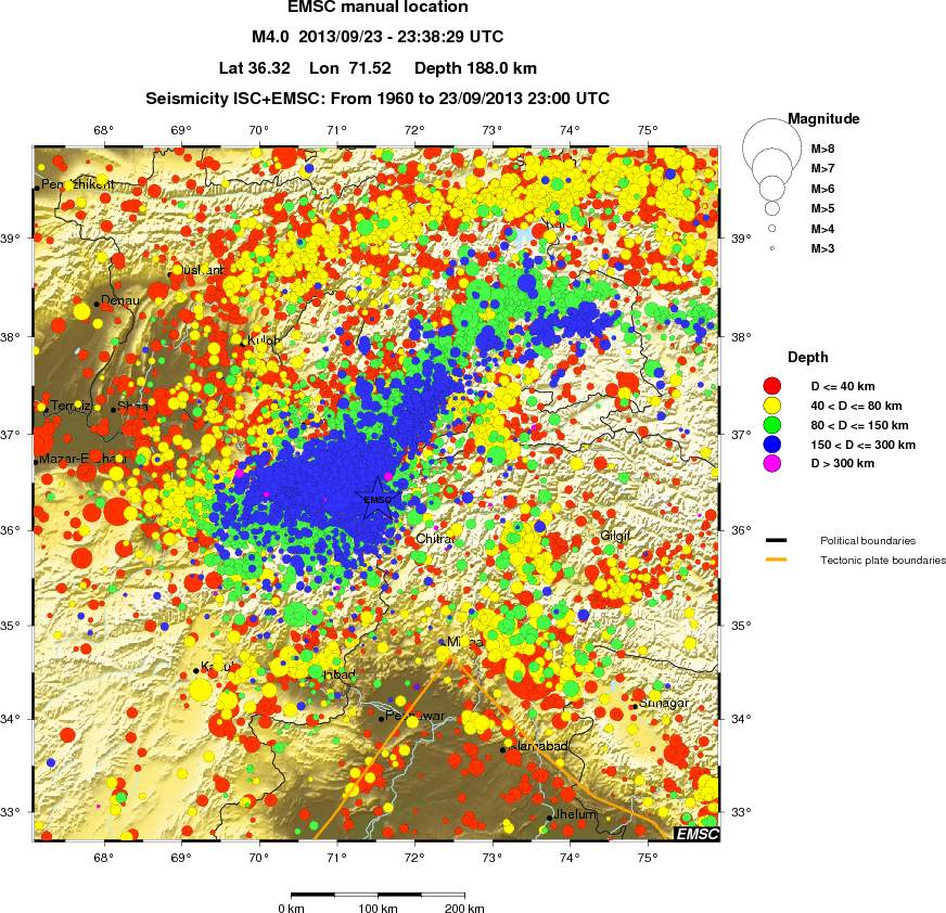 regional historical seismicity