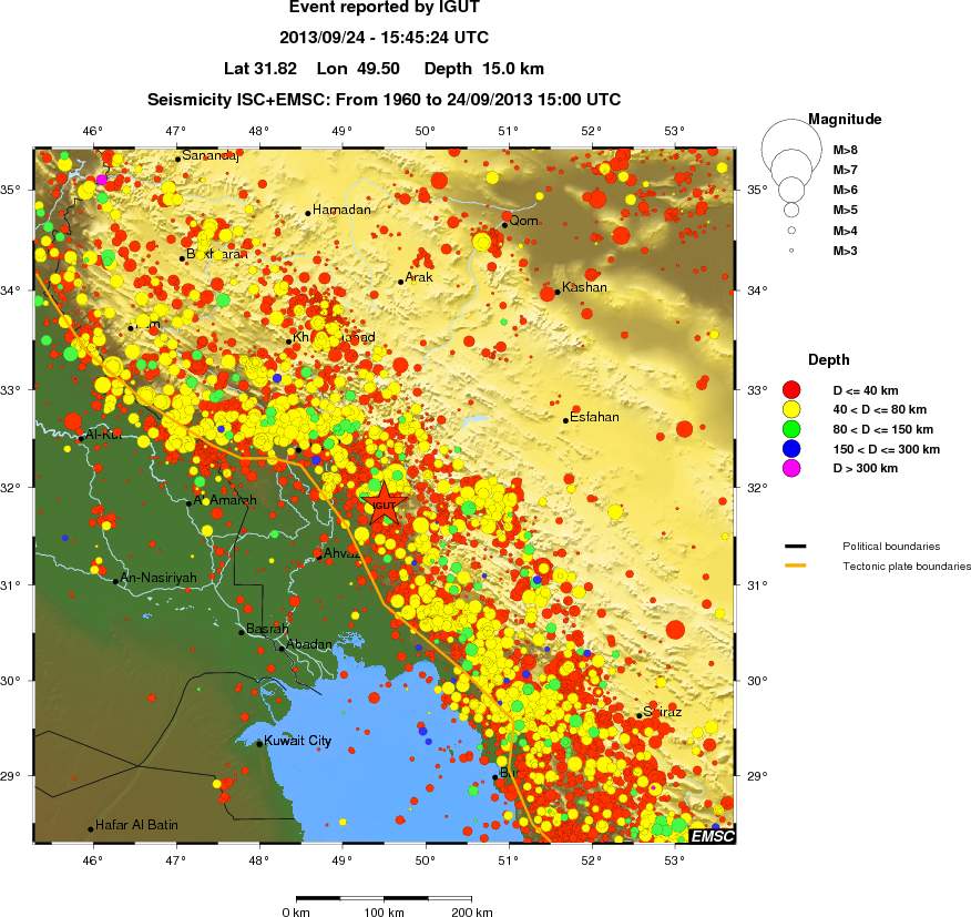 regional historical seismicity