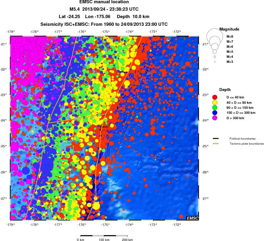 regional historical seismicity