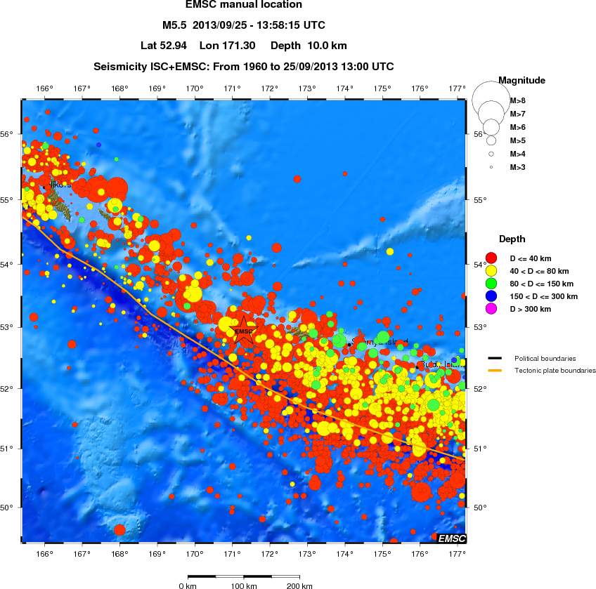 regional historical seismicity