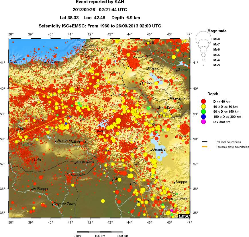 regional historical seismicity