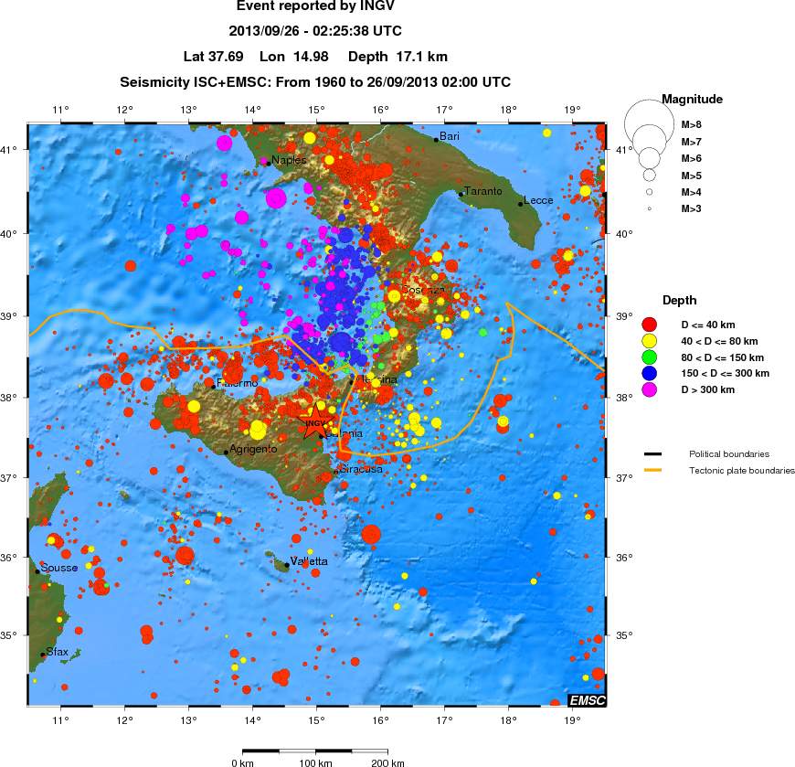 regional historical seismicity