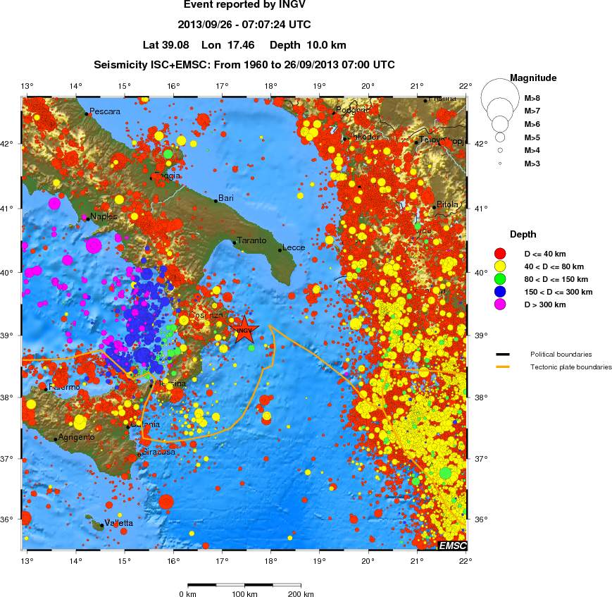 regional historical seismicity