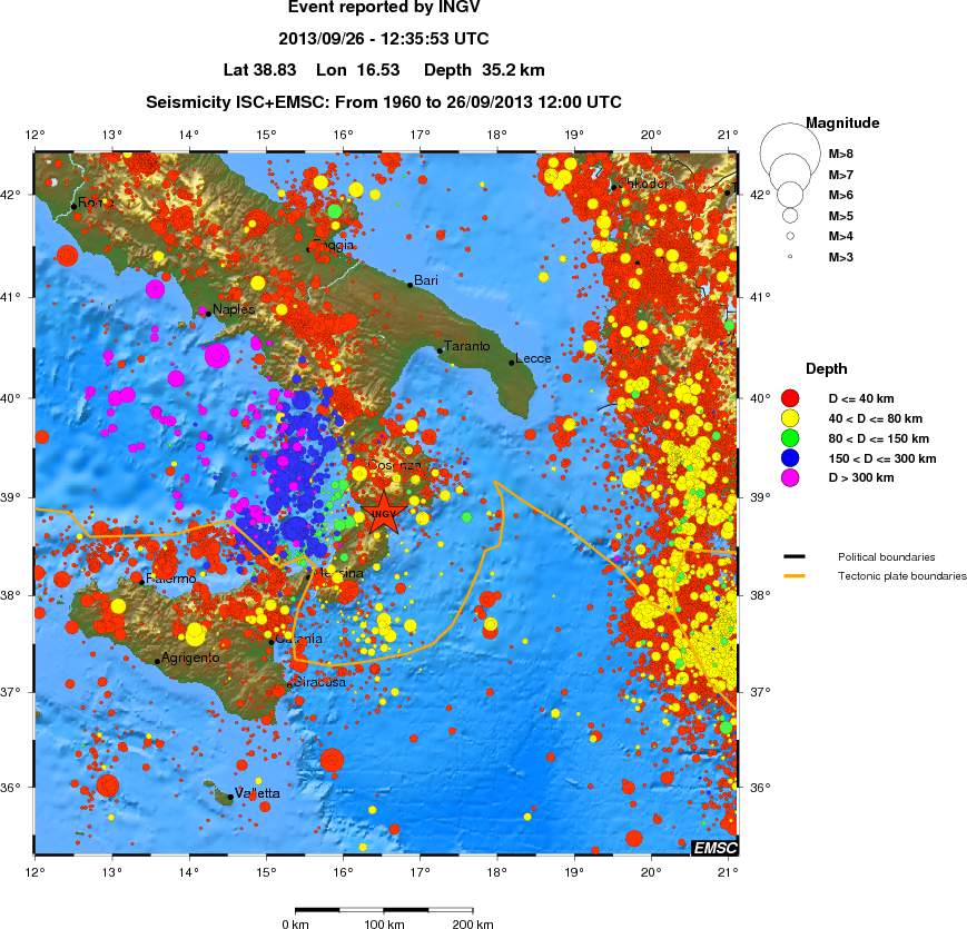 regional historical seismicity