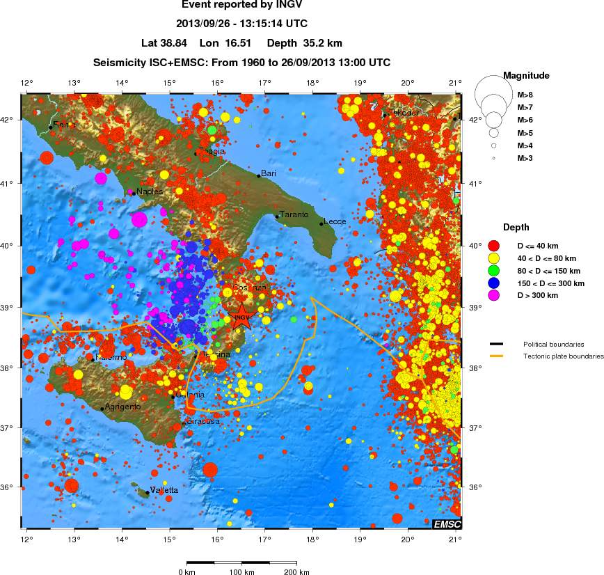 regional historical seismicity