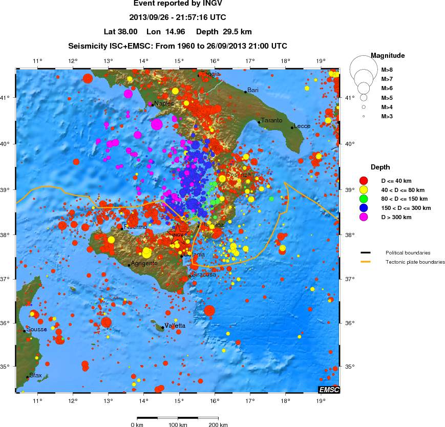 regional historical seismicity
