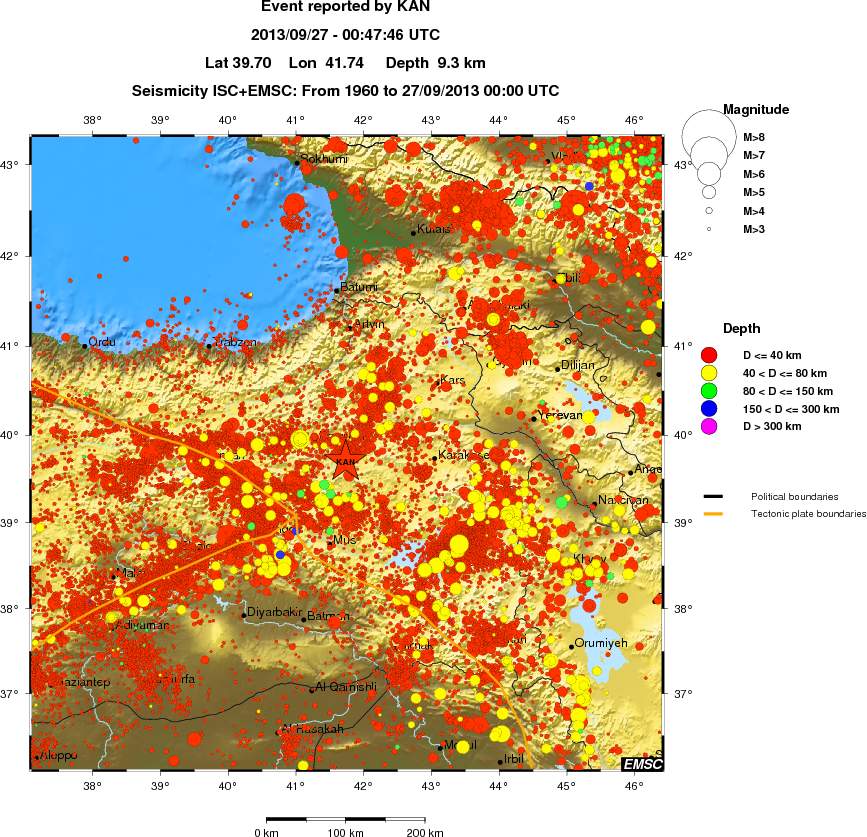 regional historical seismicity