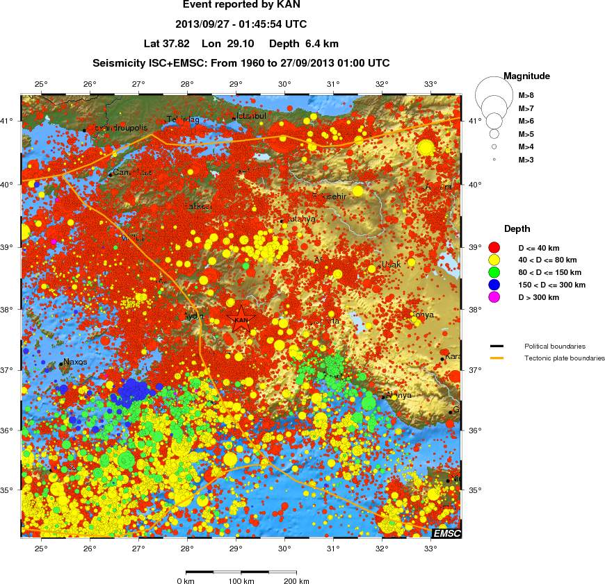 regional historical seismicity