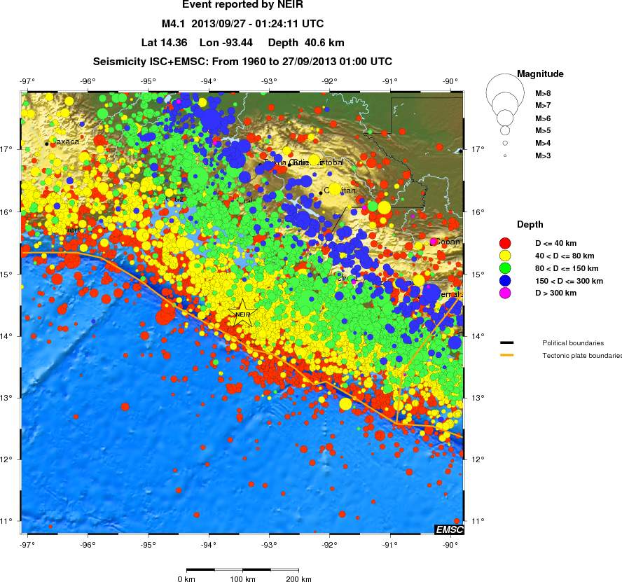 regional historical seismicity