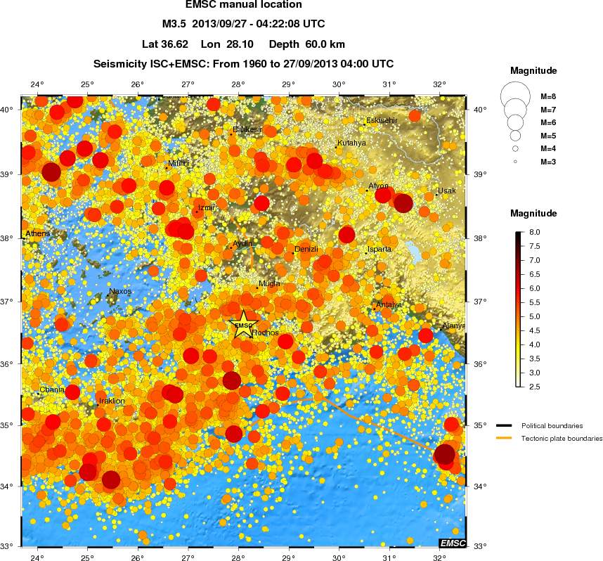 regional magnitude historical seismicity