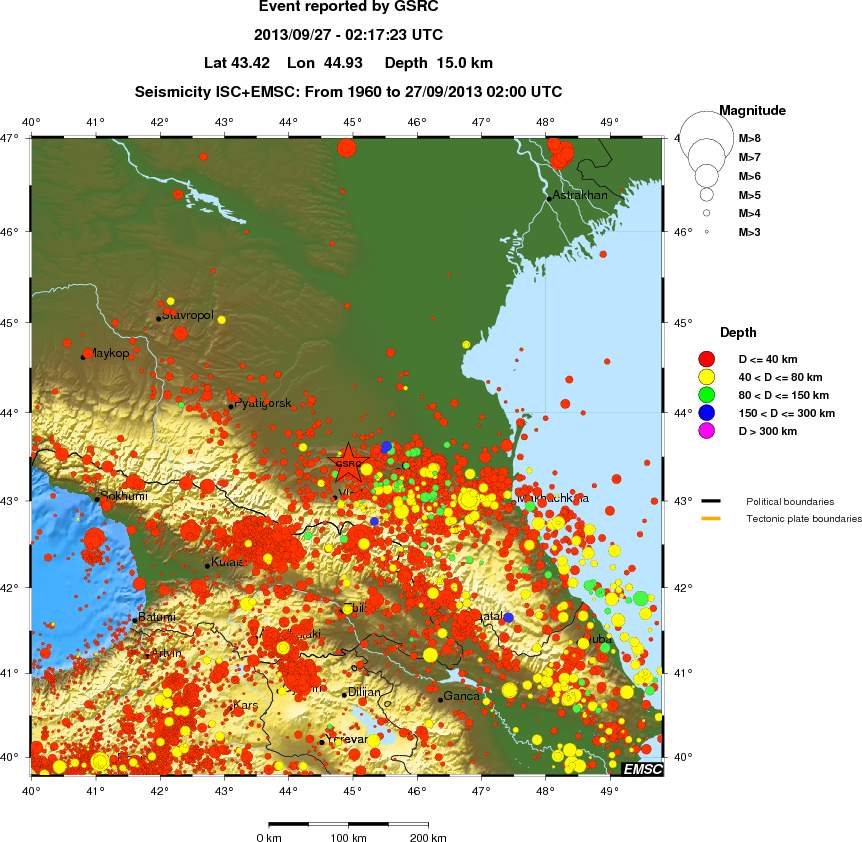 regional historical seismicity
