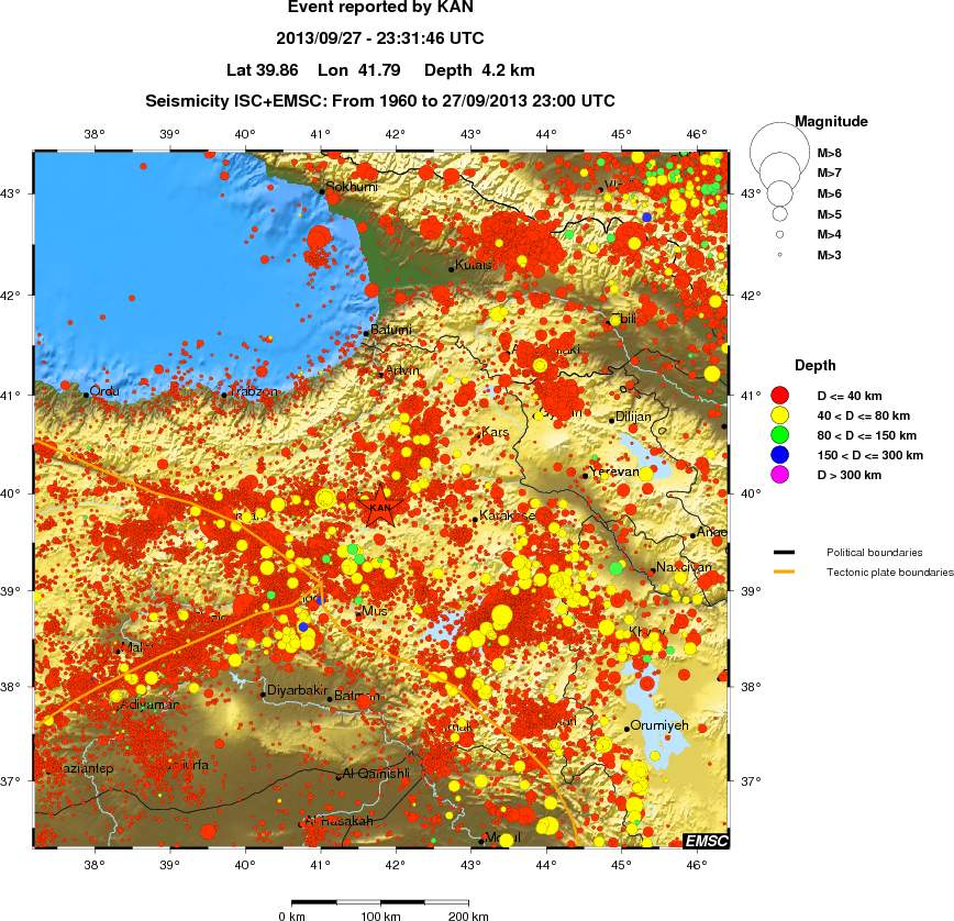 regional historical seismicity