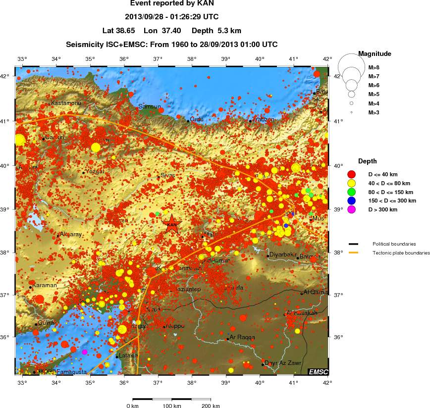 regional historical seismicity