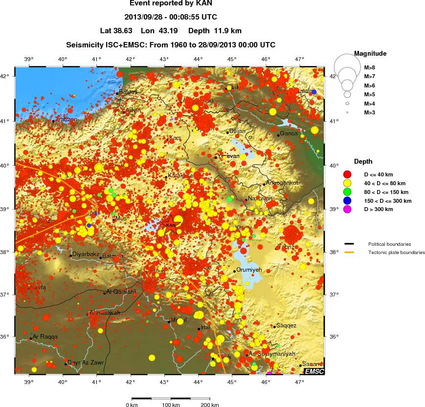 regional historical seismicity