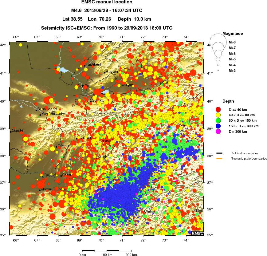 regional historical seismicity