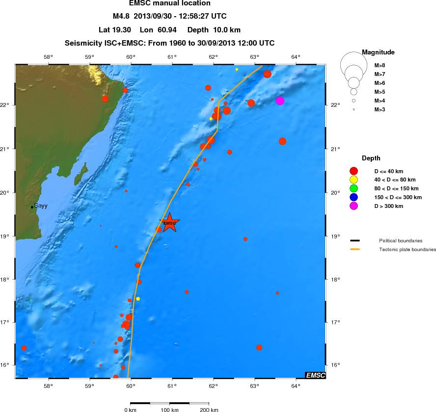 regional historical seismicity