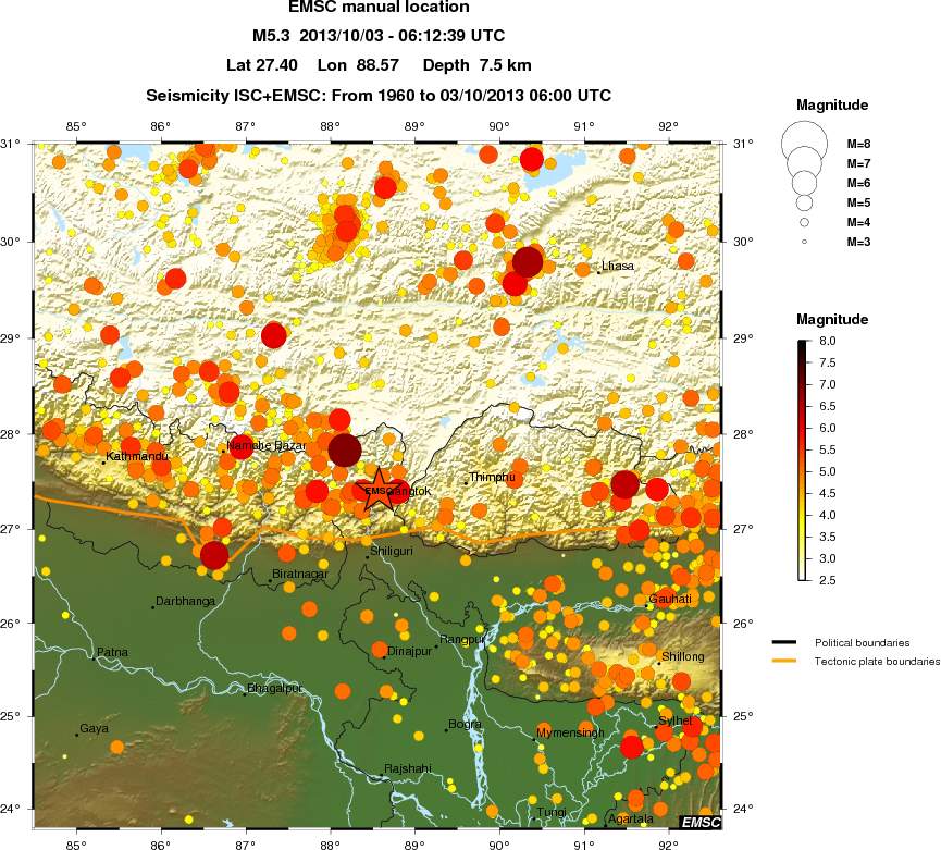 regional magnitude historical seismicity