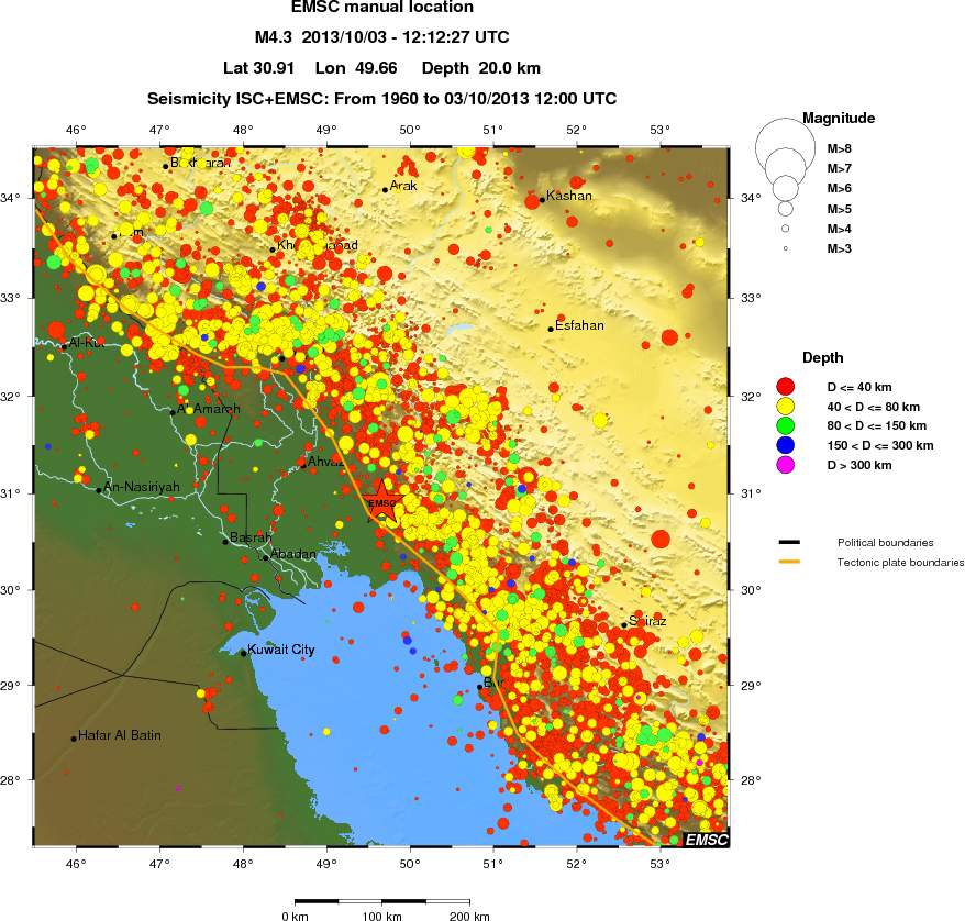 regional historical seismicity