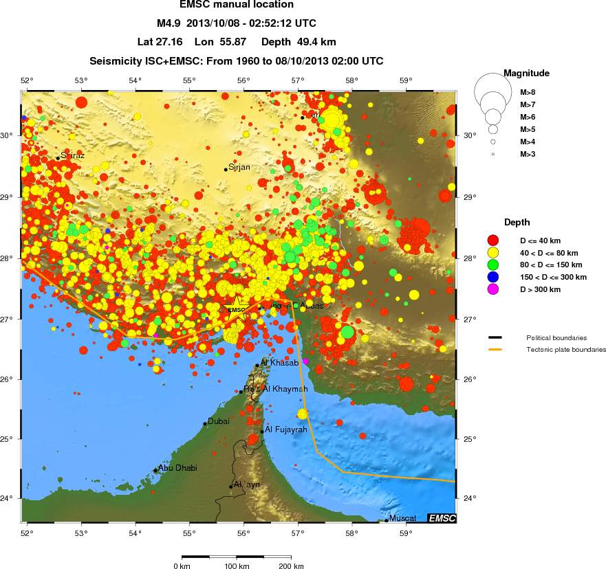 regional historical seismicity