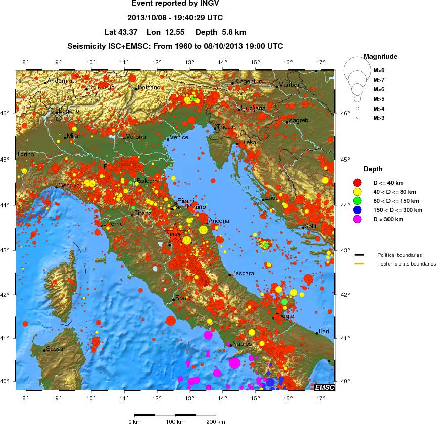 regional historical seismicity