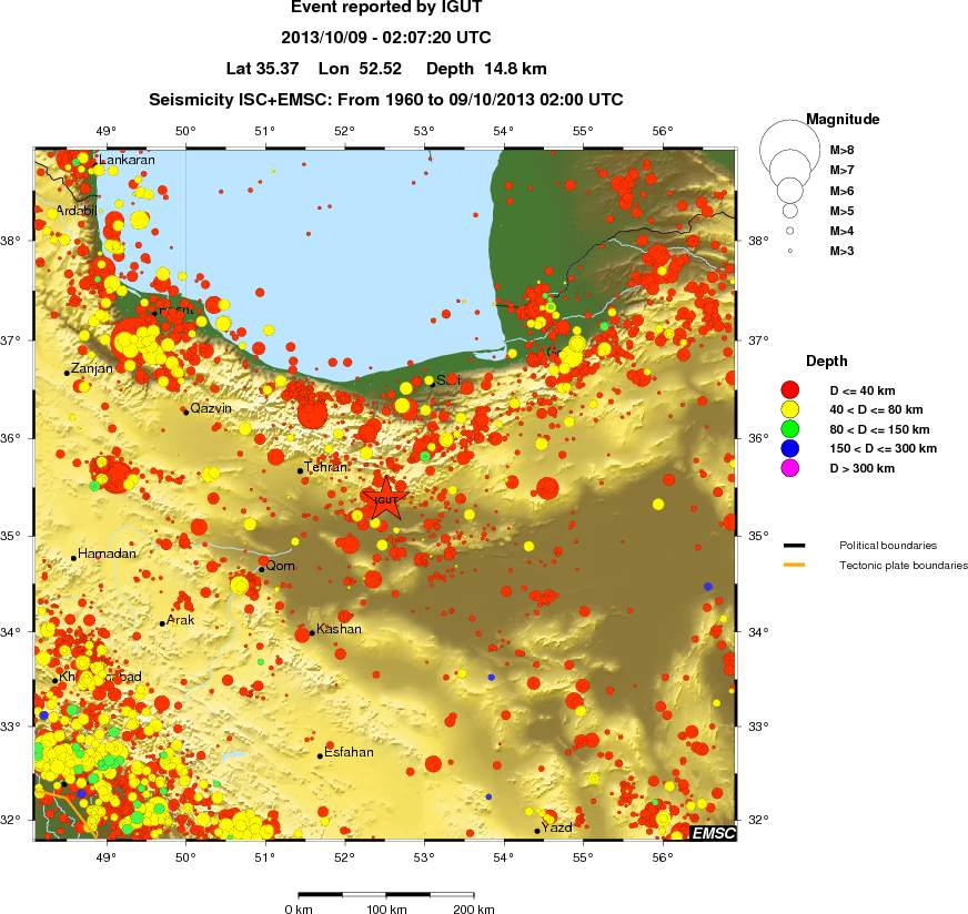 regional historical seismicity