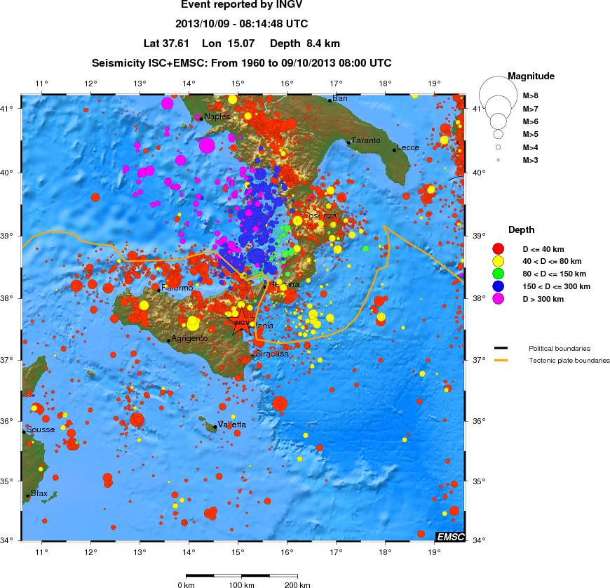regional historical seismicity