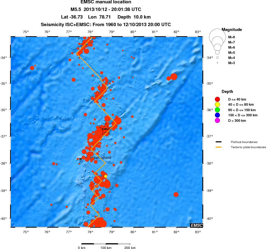 regional historical seismicity