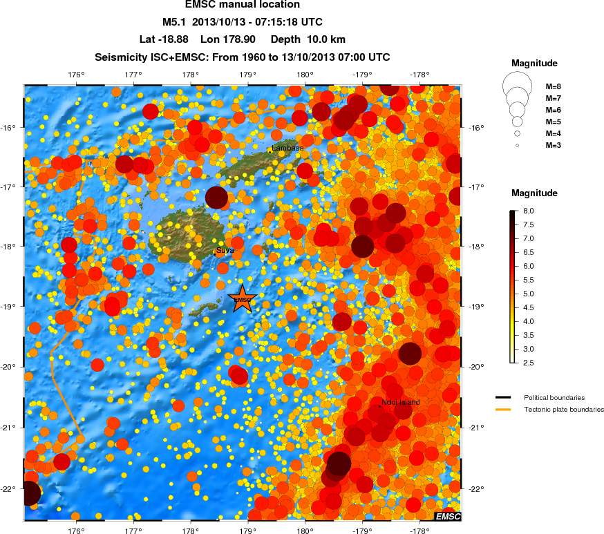 regional magnitude historical seismicity
