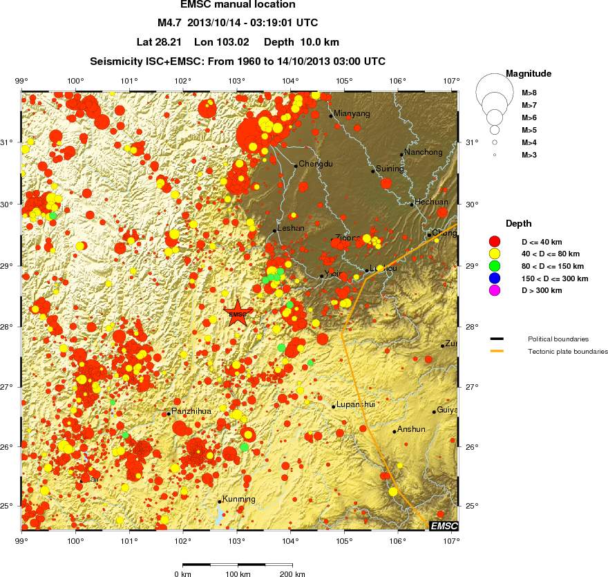 regional historical seismicity