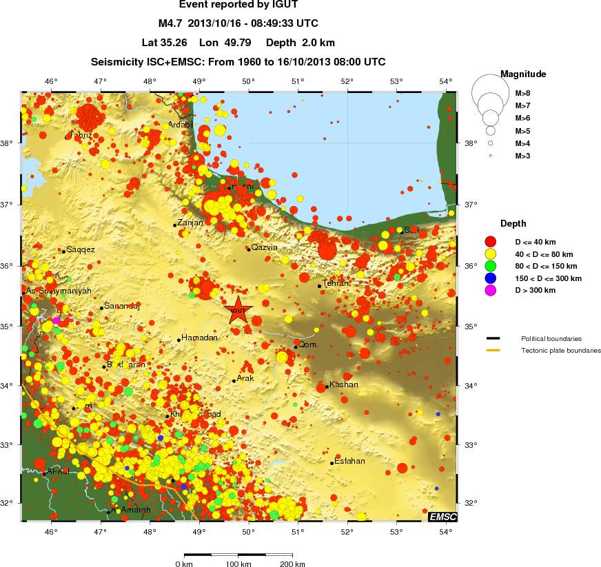 regional historical seismicity
