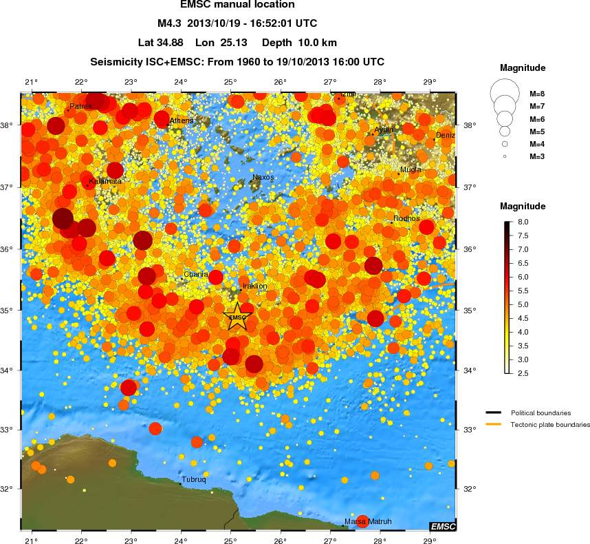 regional magnitude historical seismicity