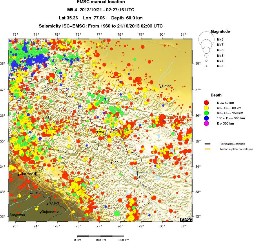 regional historical seismicity
