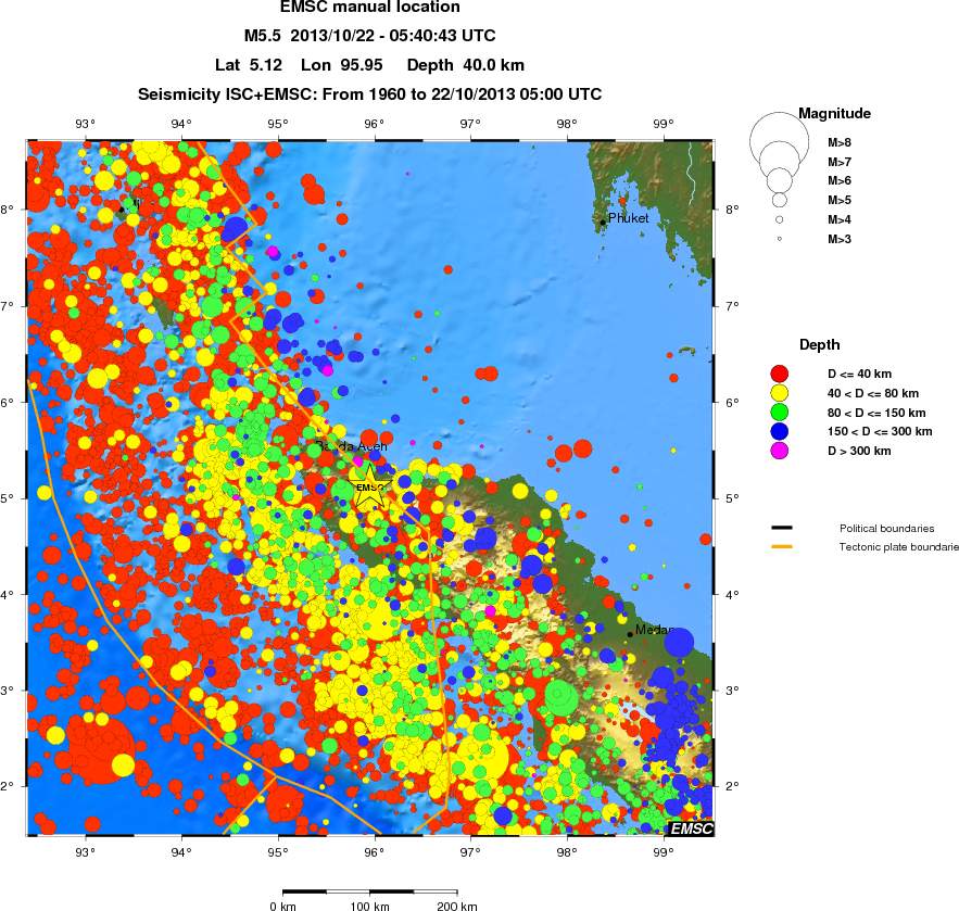 regional historical seismicity