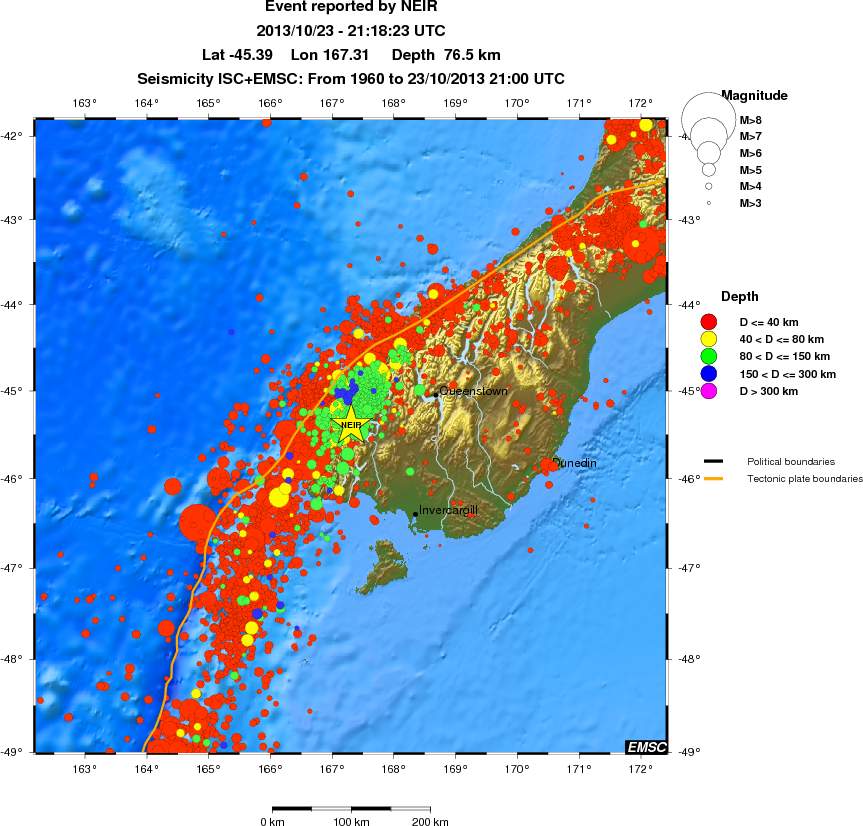 regional historical seismicity
