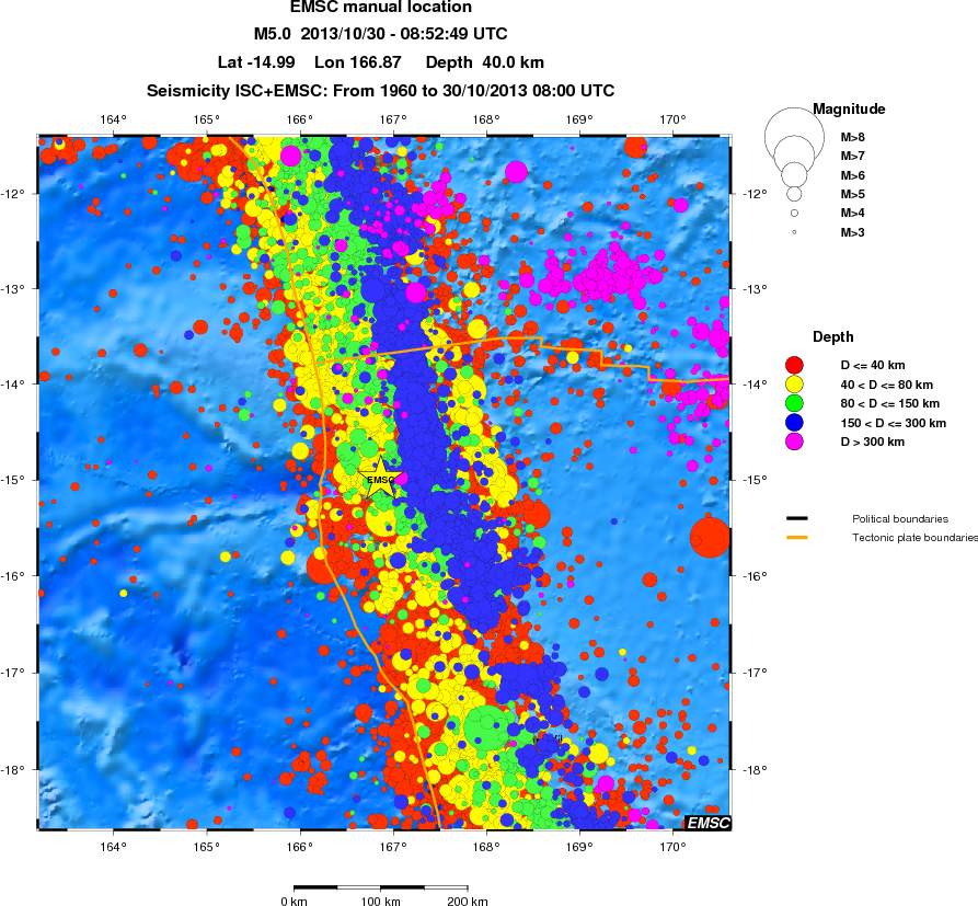 regional historical seismicity