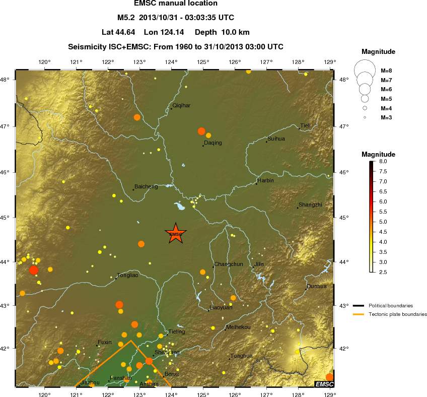 regional magnitude historical seismicity