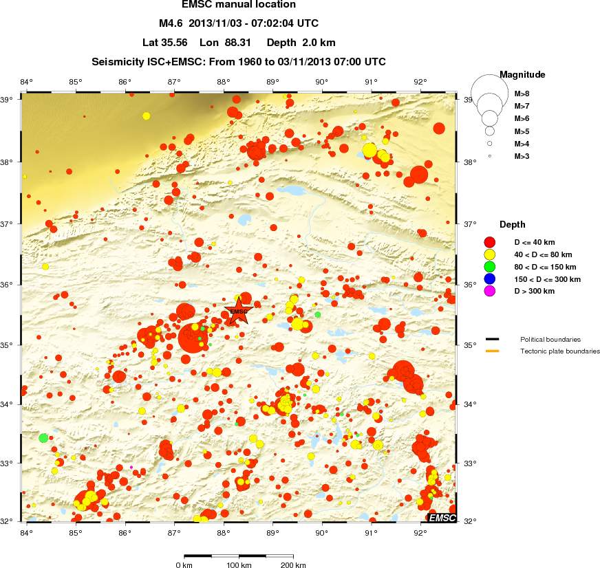 regional historical seismicity
