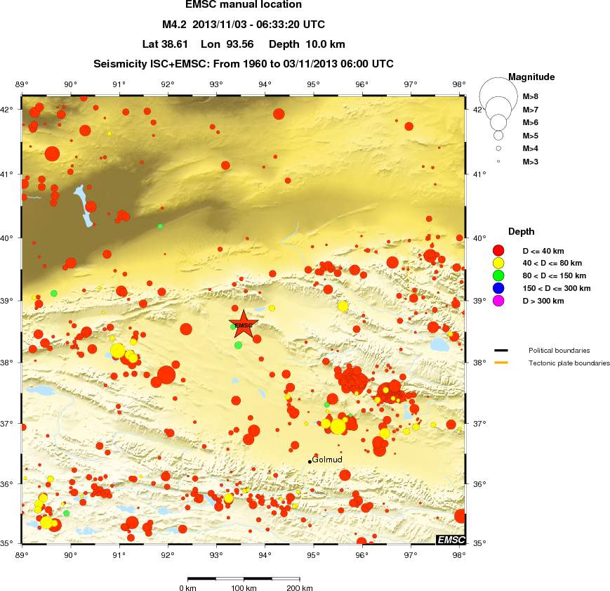 regional historical seismicity