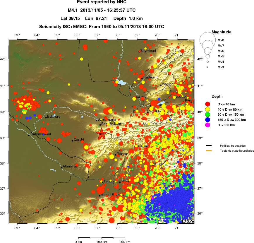 regional historical seismicity