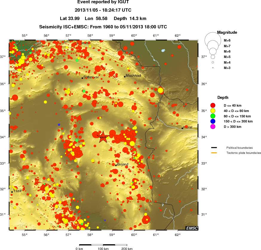 regional historical seismicity